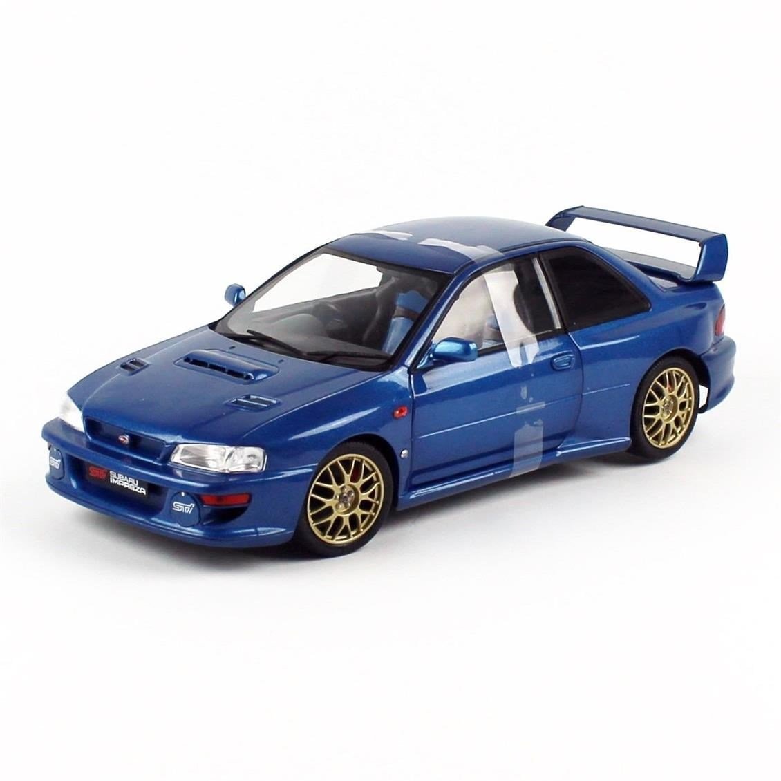 Solido 1807401 1/18 Ölçek, 1998 Subaru Impreza 22b, Mavi, Sergilemeye Hazır Metal Araba Modeli