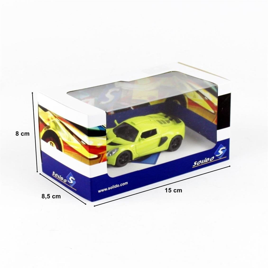 Solido 4400700 1/43 Ölçek, Lotus Exige S2, Sarı, Sergilemeye Hazır Metal Araba Modeli