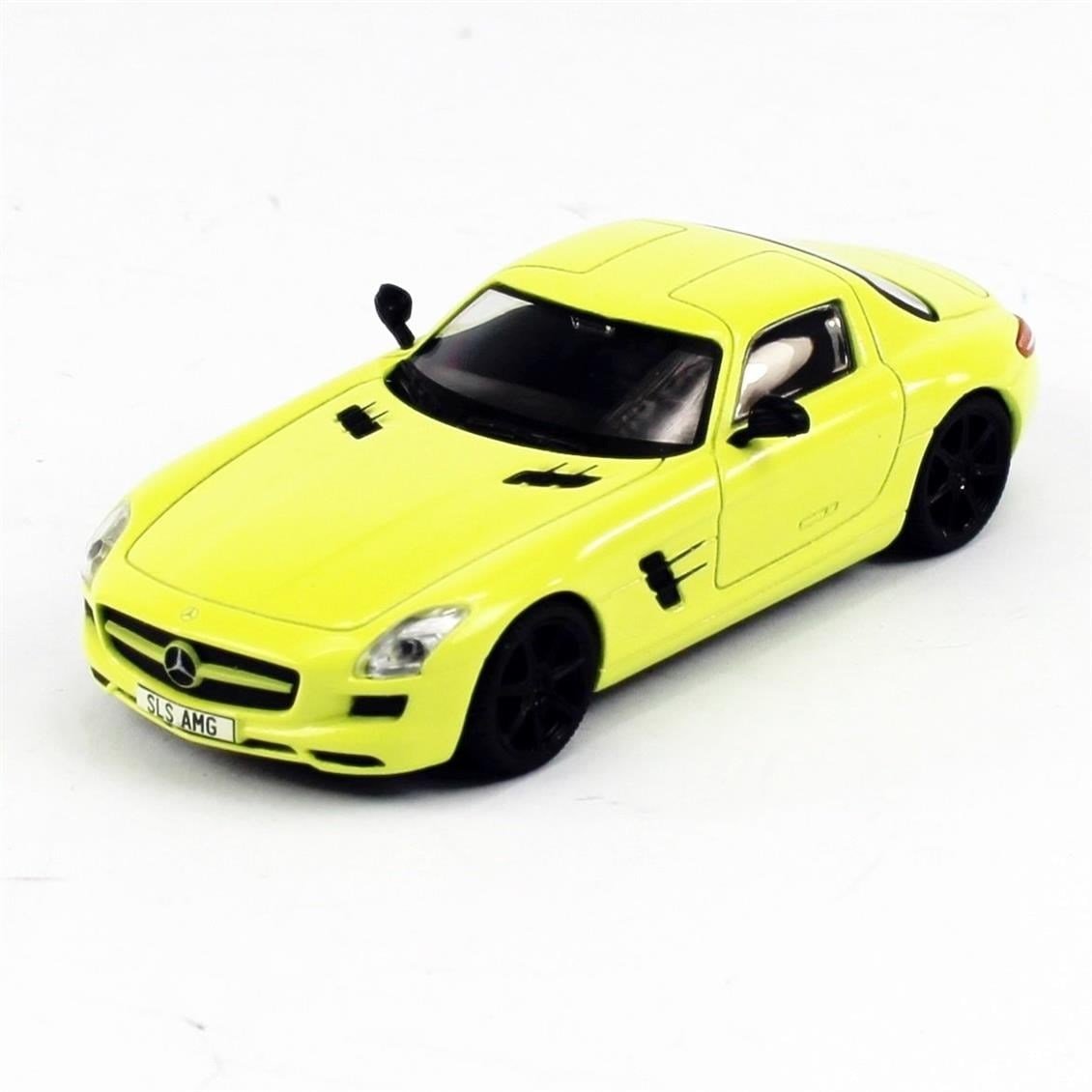 Solido 4401100 1/43 Ölçek, Mercedes Benz SLS AMG, Sarı, Sergilemeye Hazır Metal Araba Modeli