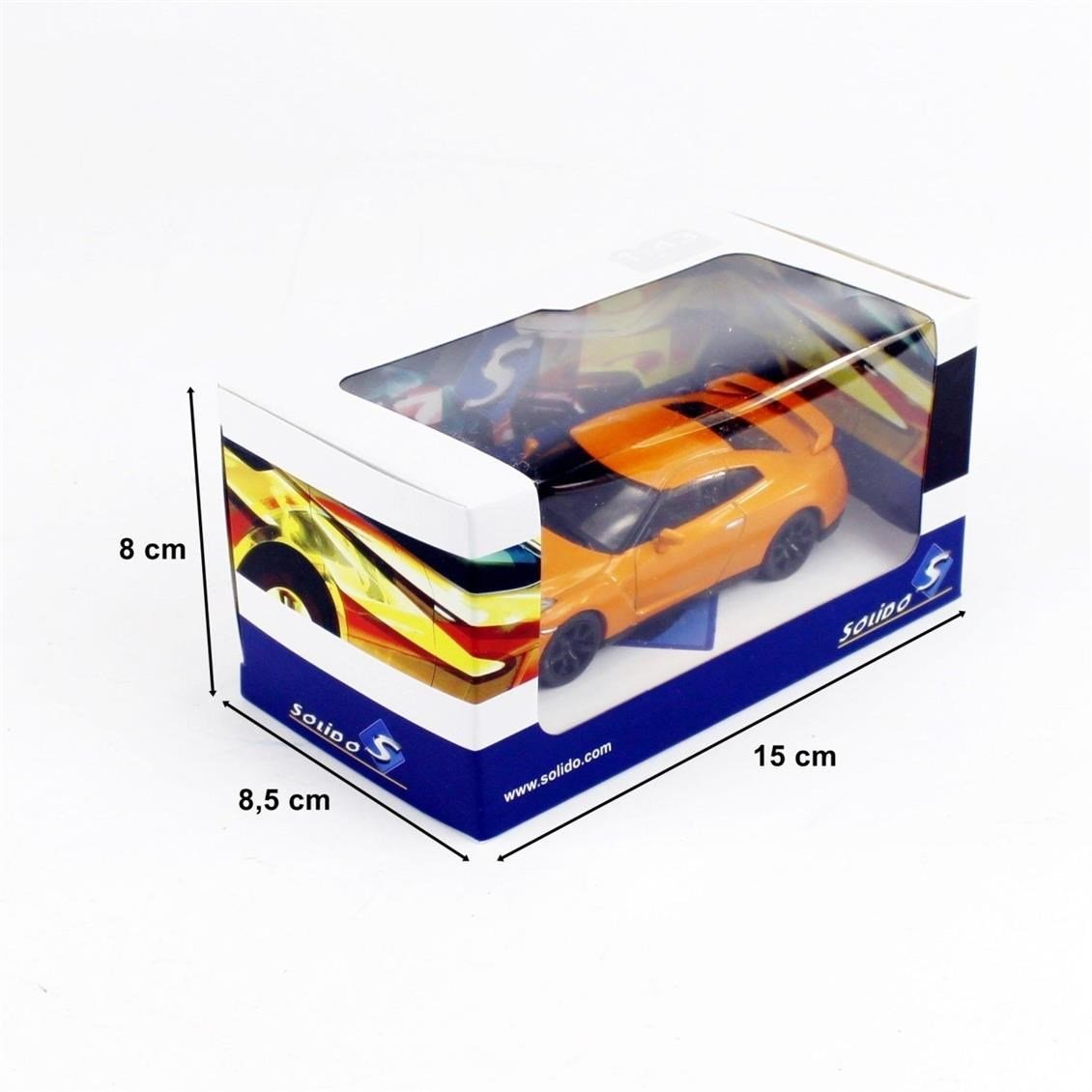 Solido 4401200 1/43 Ölçek, Nissan R35 GT-R, Orange, Sergilemeye Hazır Metal Araba Modeli