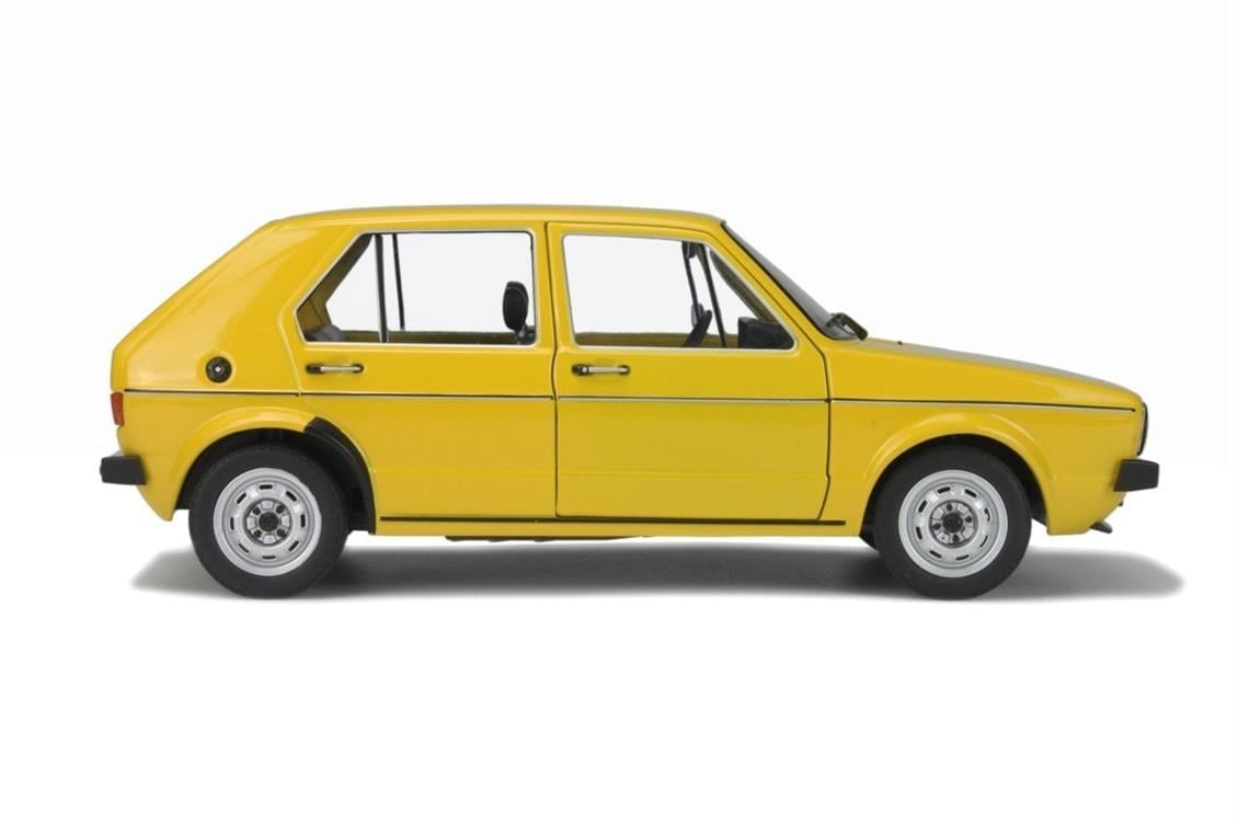 Solido S1800201 1/18 Ölçek, 1983 Volkswagen Golf-Sarı-Sergilemeye Hazır Metal Araba Modeli