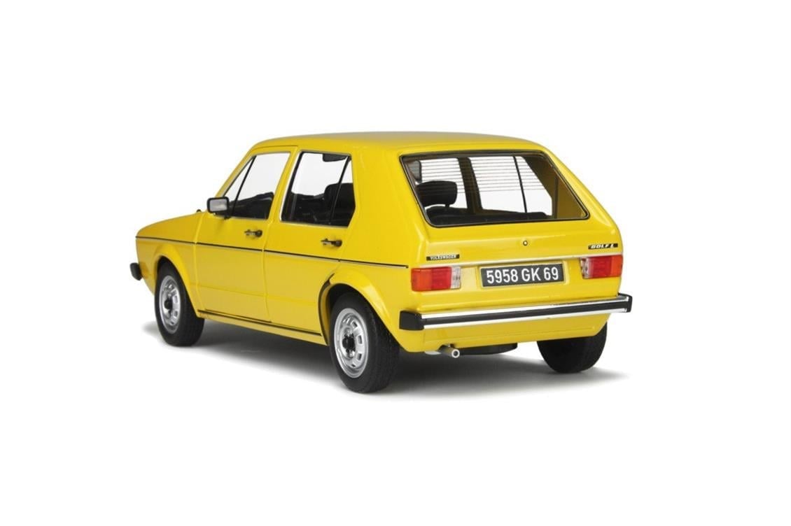 Solido S1800201 1/18 Ölçek, 1983 Volkswagen Golf-Sarı-Sergilemeye Hazır Metal Araba Modeli