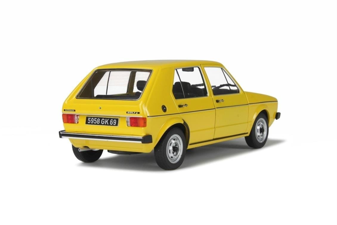 Solido S1800201 1/18 Ölçek, 1983 Volkswagen Golf-Sarı-Sergilemeye Hazır Metal Araba Modeli