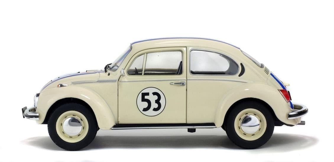 Solido S1800505 1/18 Ölçek, 1973 Volkswagen Beetle 1303 Racer No.53 Herbie-Sergilemeye Hazır Metal Araba Modeli