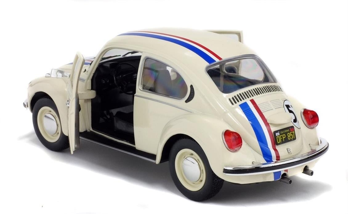 Solido S1800505 1/18 Ölçek, 1973 Volkswagen Beetle 1303 Racer No.53 Herbie-Sergilemeye Hazır Metal Araba Modeli