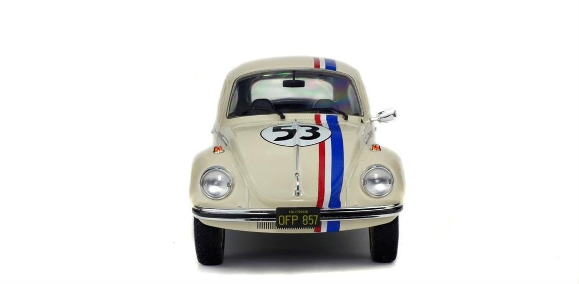 Solido S1800505 1/18 Ölçek, 1973 Volkswagen Beetle 1303 Racer No.53 Herbie-Sergilemeye Hazır Metal Araba Modeli