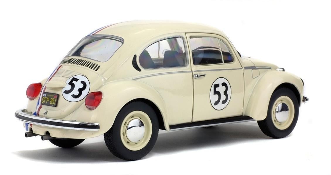 Solido S1800505 1/18 Ölçek, 1973 Volkswagen Beetle 1303 Racer No.53 Herbie-Sergilemeye Hazır Metal Araba Modeli