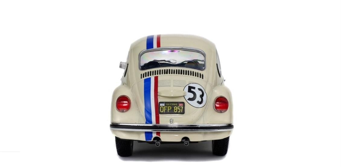Solido S1800505 1/18 Ölçek, 1973 Volkswagen Beetle 1303 Racer No.53 Herbie-Sergilemeye Hazır Metal Araba Modeli