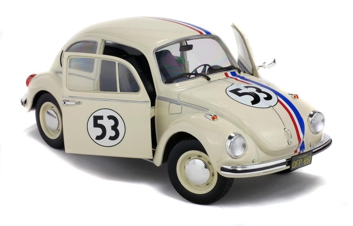 Solido S1800505 1/18 Ölçek, 1973 Volkswagen Beetle 1303 Racer No.53 Herbie-Sergilemeye Hazır Metal Araba Modeli