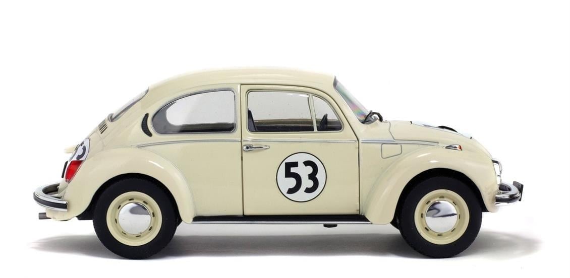 Solido S1800505 1/18 Ölçek, 1973 Volkswagen Beetle 1303 Racer No.53 Herbie-Sergilemeye Hazır Metal Araba Modeli