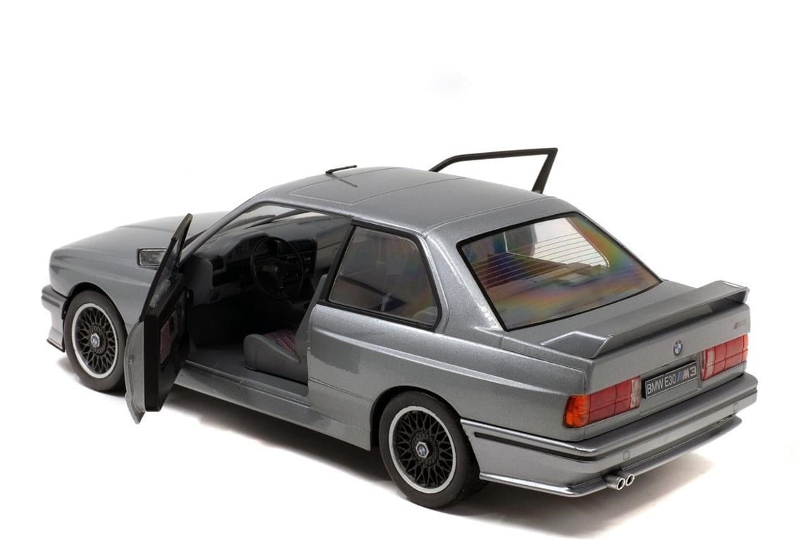 Solido S1801506 1/18 Ölçek, 1990 Bmw M3 E30-Metalik Gri-Sergilemeye Hazır Metal Araba Modeli
