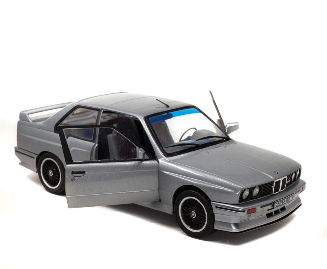 Solido S1801506 1/18 Ölçek, 1990 Bmw M3 E30-Metalik Gri-Sergilemeye Hazır Metal Araba Modeli