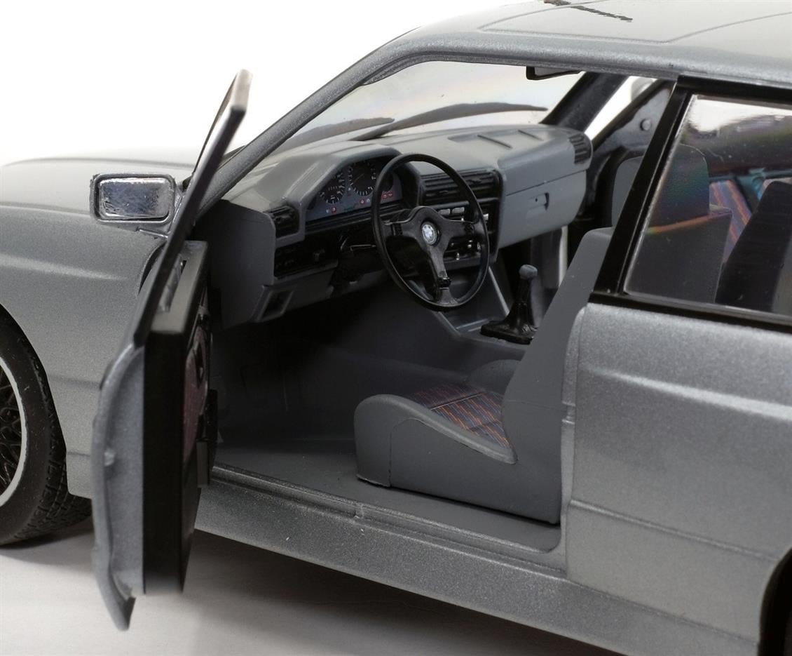 Solido S1801506 1/18 Ölçek, 1990 Bmw M3 E30-Metalik Gri-Sergilemeye Hazır Metal Araba Modeli
