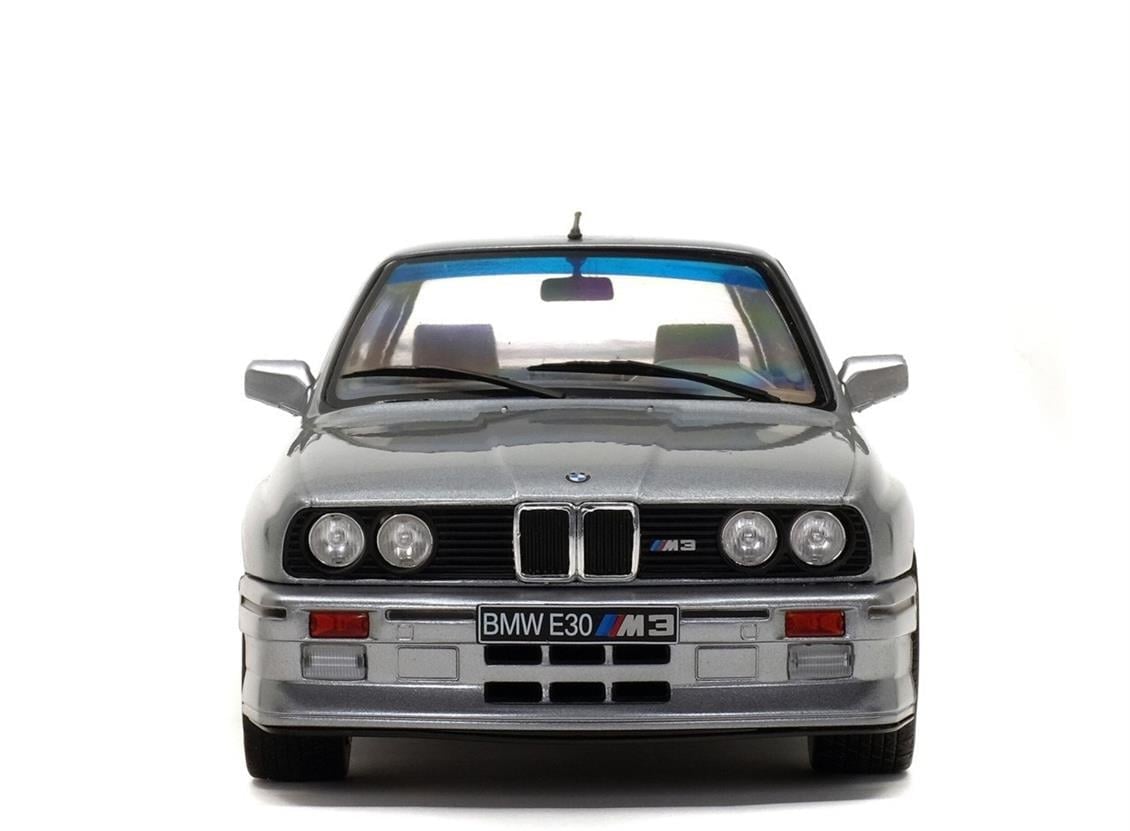 Solido S1801506 1/18 Ölçek, 1990 Bmw M3 E30-Metalik Gri-Sergilemeye Hazır Metal Araba Modeli