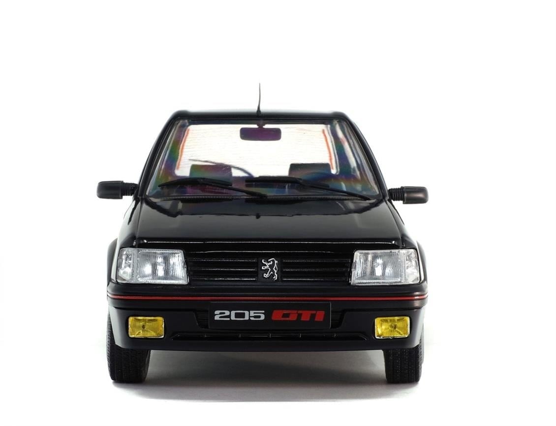 Solido S1801707 1/18 Ölçek, 1990 Peugeot 205 GTI Mk.2 1.9L-Siyah-Sergilemeye Hazır Metal Araba Modeli