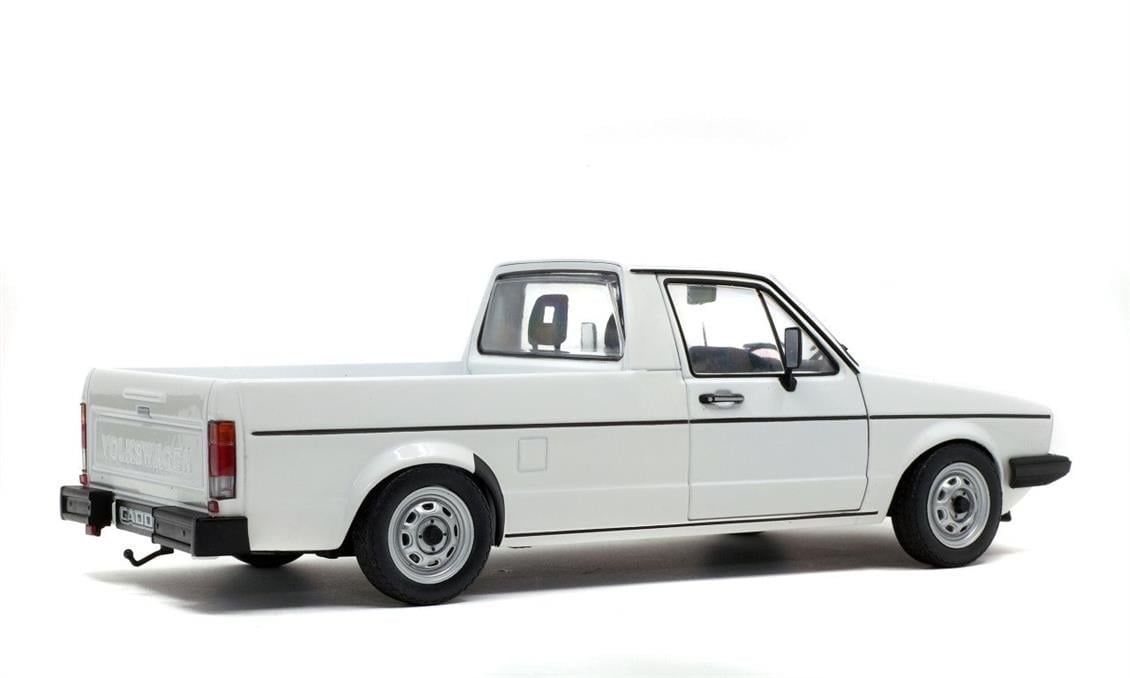 Solido S1803501 1/18 Ölçek, 1982 Volkswagen Caddy Mk1-Beyaz-Sergilemeye Hazır Metal Araba Modeli