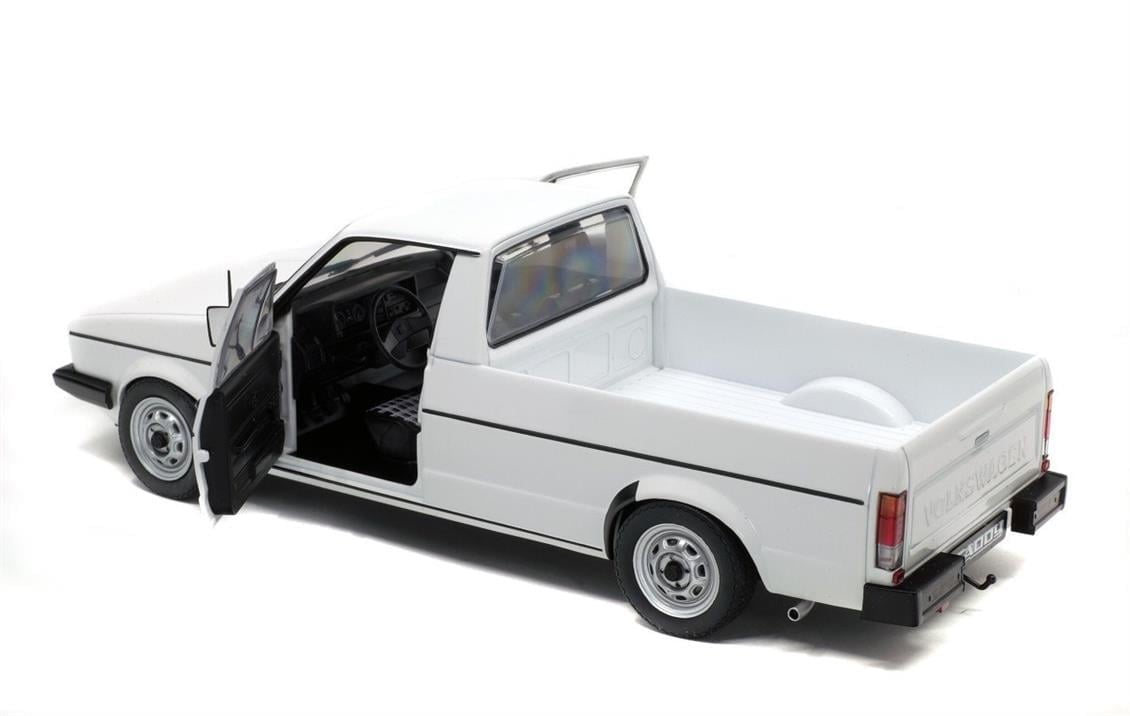 Solido S1803501 1/18 Ölçek, 1982 Volkswagen Caddy Mk1-Beyaz-Sergilemeye Hazır Metal Araba Modeli