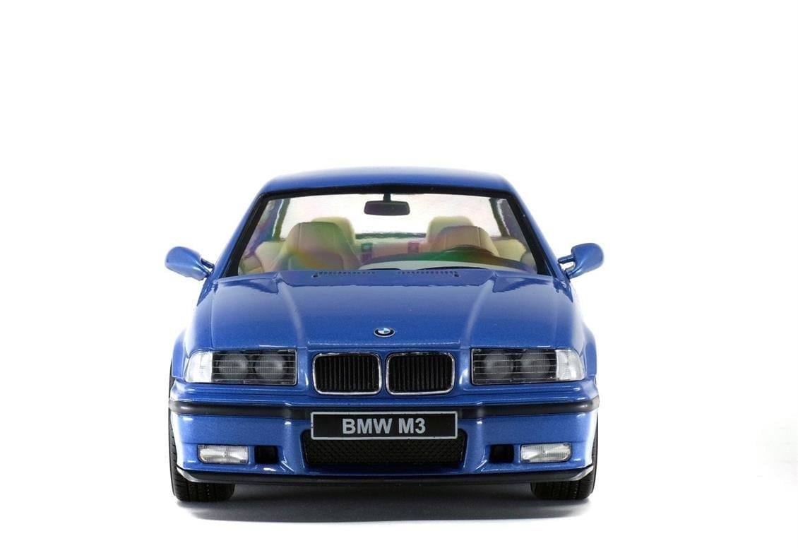 Solido S1803901 1/18 Ölçek, 1992 Bmw M3 E36-Mavi-Sergilemeye Hazır Metal Araba Modeli