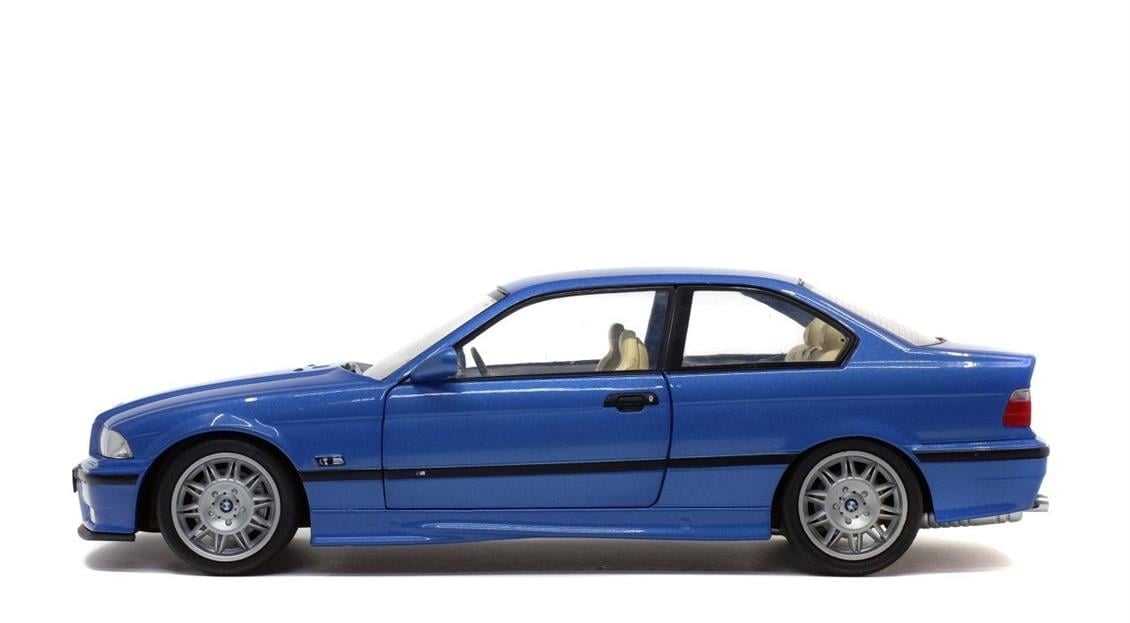 Solido S1803901 1/18 Ölçek, 1992 Bmw M3 E36-Mavi-Sergilemeye Hazır Metal Araba Modeli