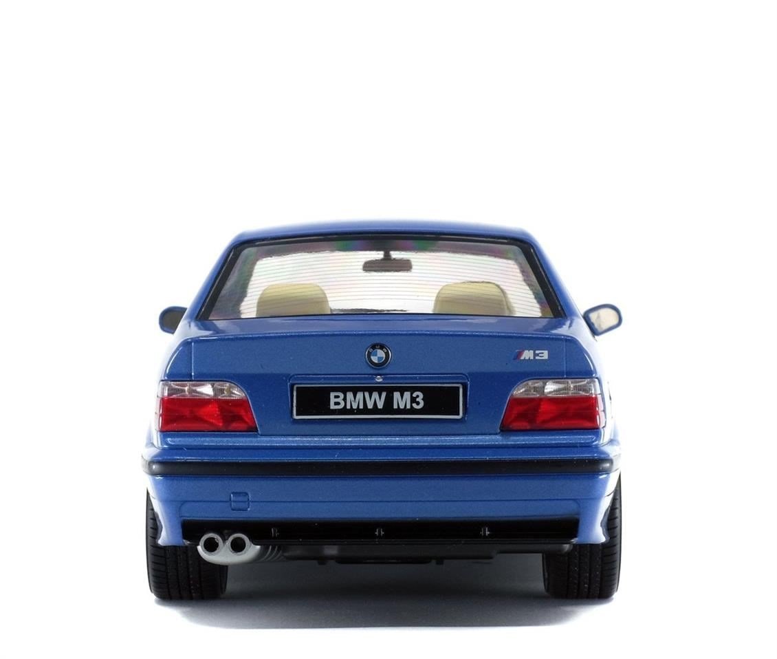 Solido S1803901 1/18 Ölçek, 1992 Bmw M3 E36-Mavi-Sergilemeye Hazır Metal Araba Modeli