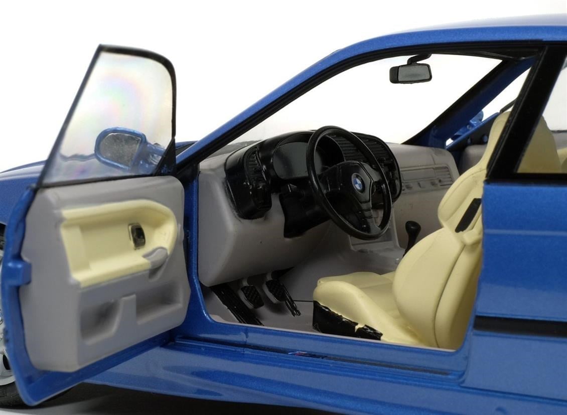 Solido S1803901 1/18 Ölçek, 1992 Bmw M3 E36-Mavi-Sergilemeye Hazır Metal Araba Modeli