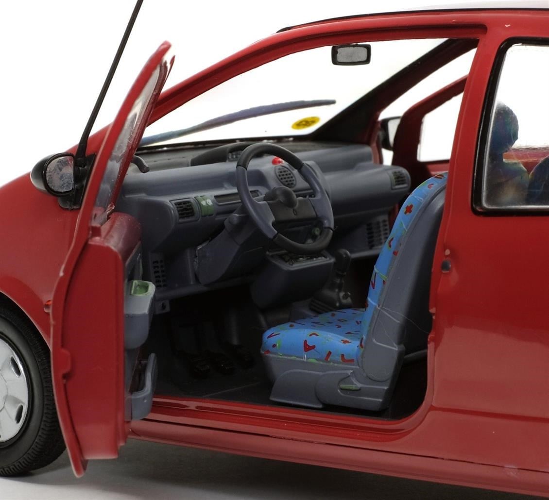 Solido S1804002 1/18 Ölçek, 1993 Renault Twingo Mk1-Kırmızı-Sergilemeye Hazır Metal Araba Modeli