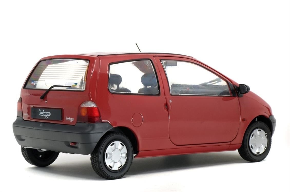 Solido S1804002 1/18 Ölçek, 1993 Renault Twingo Mk1-Kırmızı-Sergilemeye Hazır Metal Araba Modeli