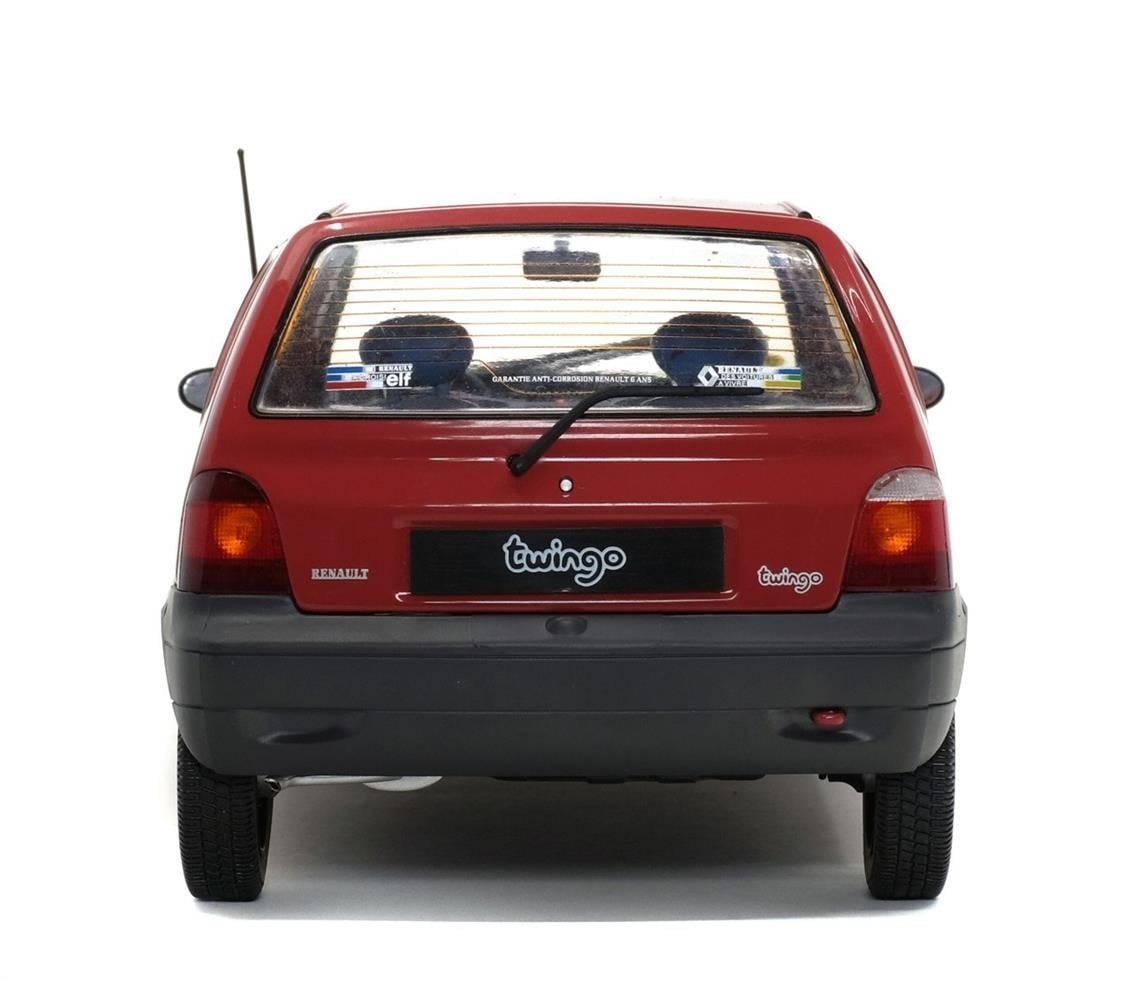 Solido S1804002 1/18 Ölçek, 1993 Renault Twingo Mk1-Kırmızı-Sergilemeye Hazır Metal Araba Modeli
