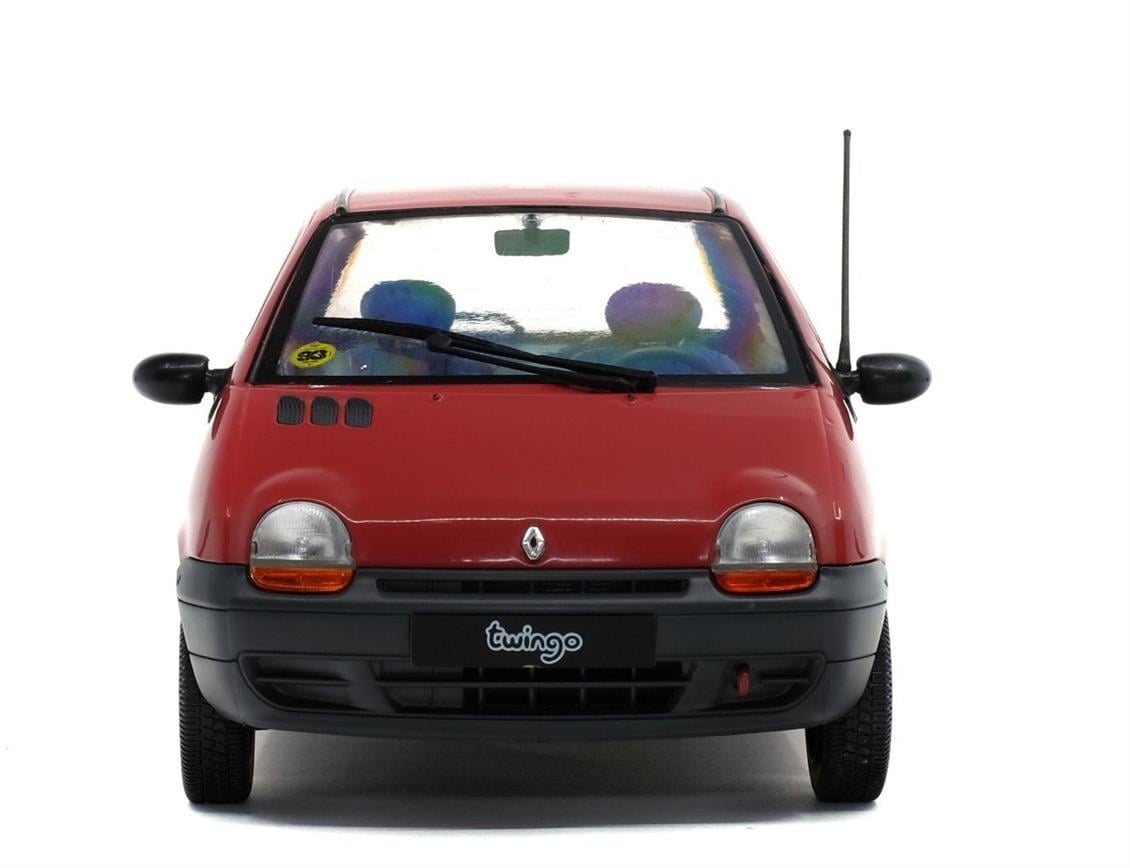 Solido S1804002 1/18 Ölçek, 1993 Renault Twingo Mk1-Kırmızı-Sergilemeye Hazır Metal Araba Modeli
