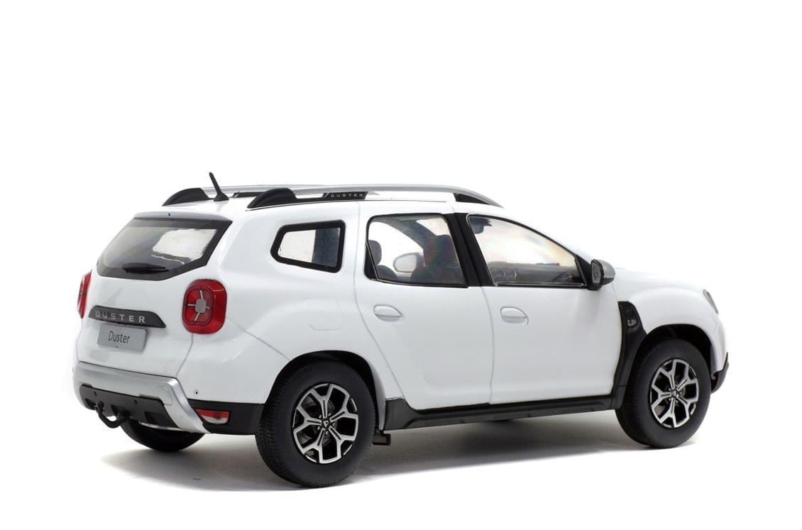 Solido S1804602 1/18 Ölçek, 2018 Dacia Duster Mk2-Beyaz-Sergilemeye Hazır Metal Araba Modeli