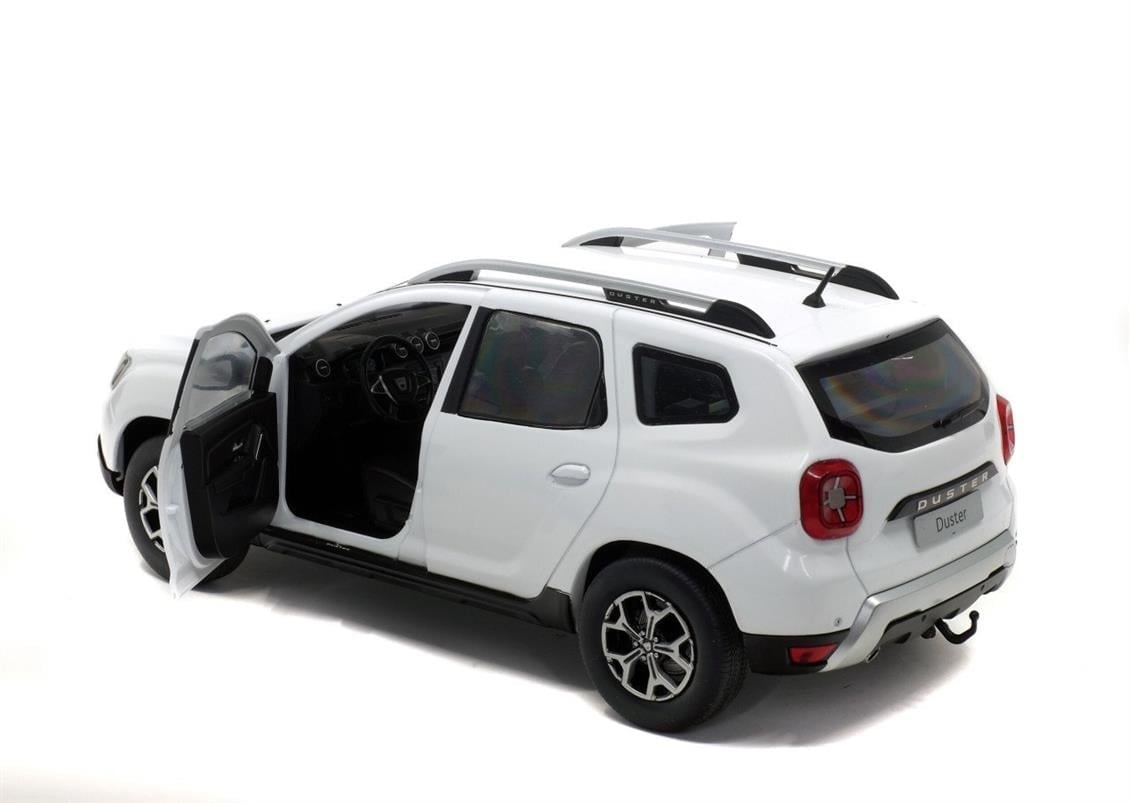 Solido S1804602 1/18 Ölçek, 2018 Dacia Duster Mk2-Beyaz-Sergilemeye Hazır Metal Araba Modeli