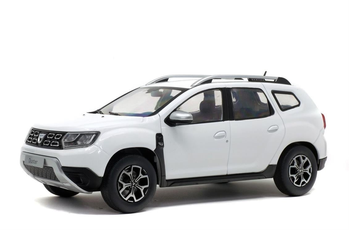 Solido S1804602 1/18 Ölçek, 2018 Dacia Duster Mk2-Beyaz-Sergilemeye Hazır Metal Araba Modeli