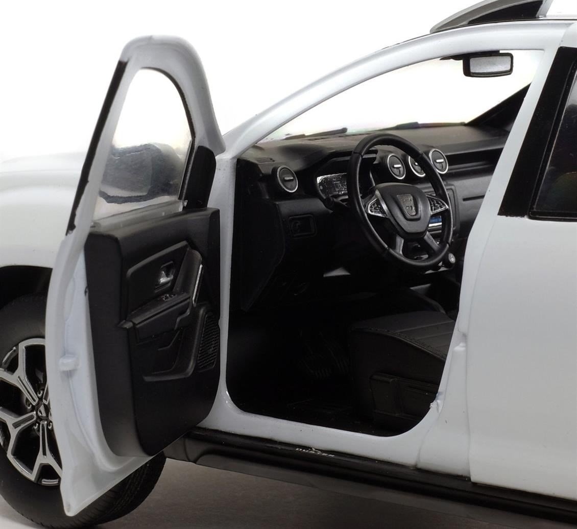 Solido S1804602 1/18 Ölçek, 2018 Dacia Duster Mk2-Beyaz-Sergilemeye Hazır Metal Araba Modeli