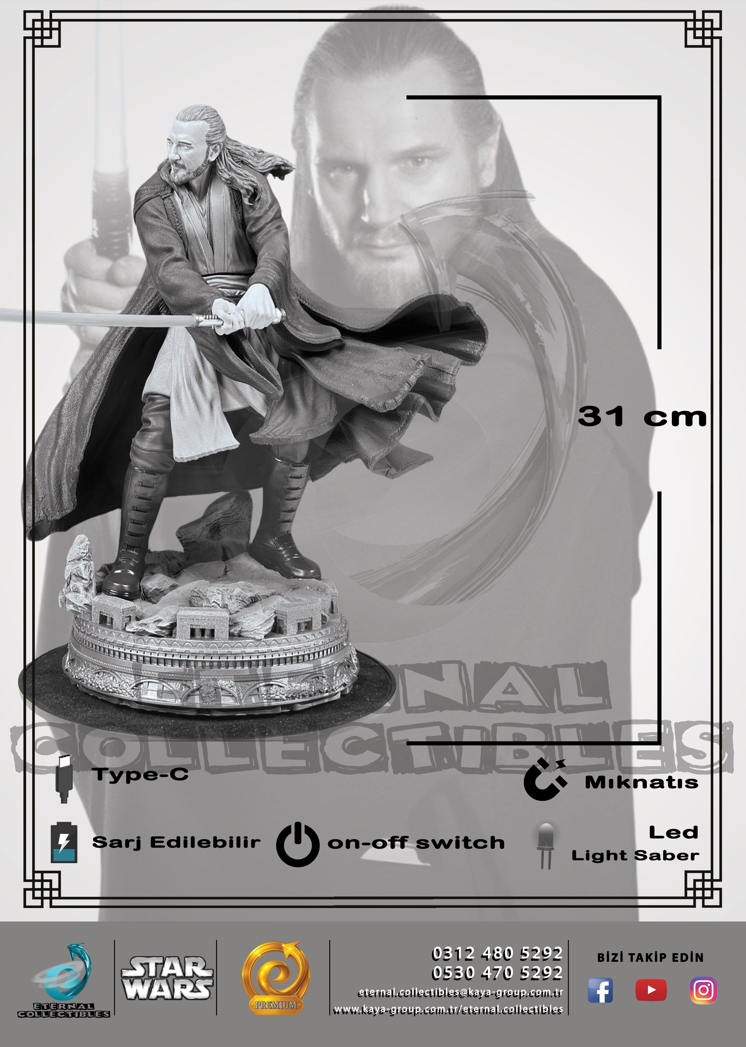 STAR WARS QUİ-GON JİNN (IŞIKLI LİGHT SABER)
