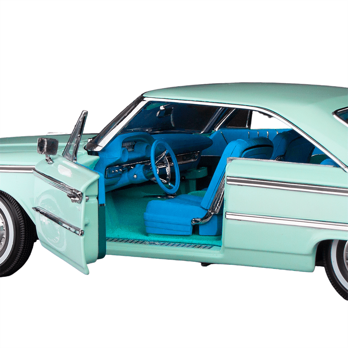 Sunstar 1469 1/18 Ölçek, 1963 Ford Galaxie 500/XL Hardtop, Buz Mavisi, Sergilemeye Hazır Metal Araba Modeli