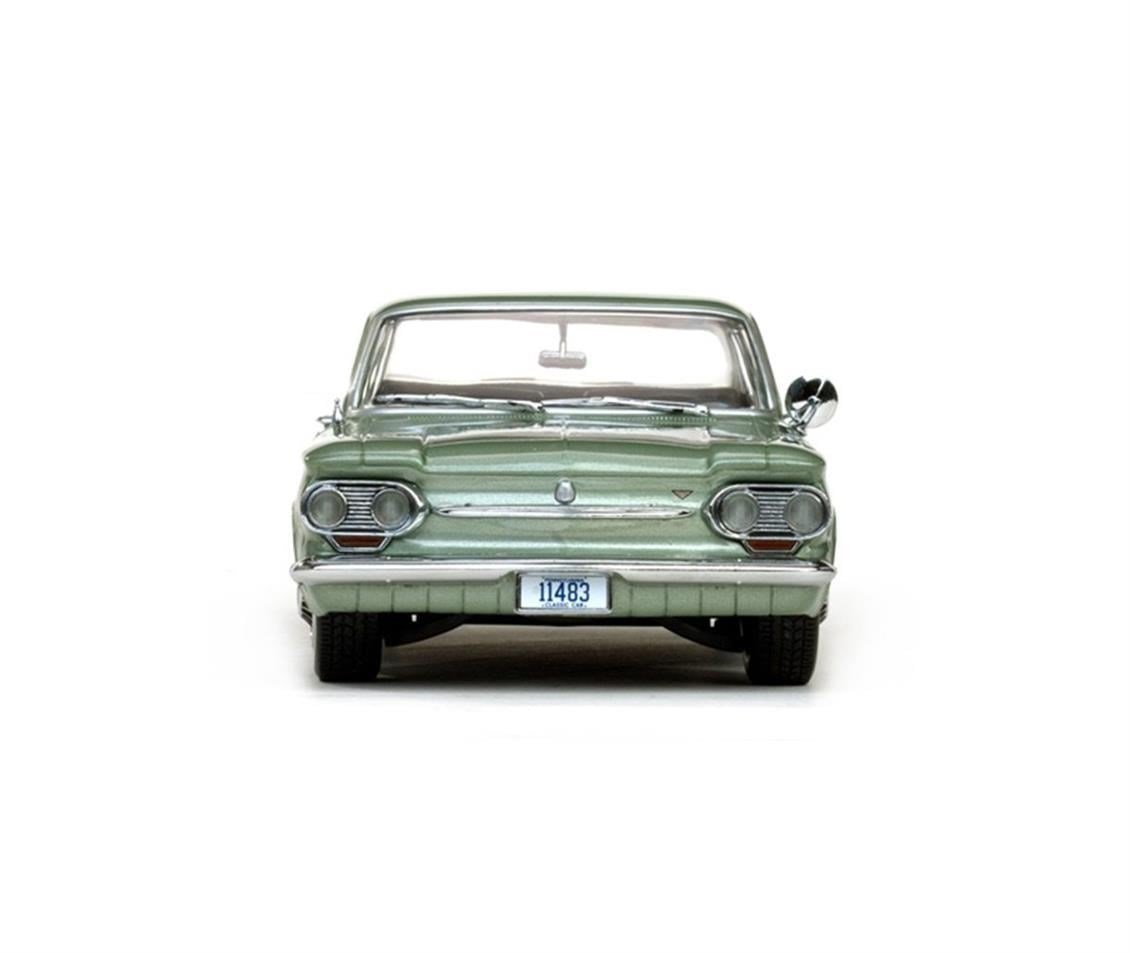 Sunstar 1483 1/18 Ölçek, 1963 Chevrolet Corvair Coupe, Defne Yeşili, Sergilemeye Hazır Metal Araba Modeli