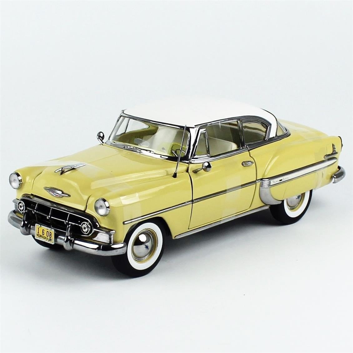 Sunstar 1608 1/18 Ölçek, 1953 Chevrolet Bel Air Hard Top Coupe, Altın Rengi, Sergilemeye Hazır Metal Araba Modeli