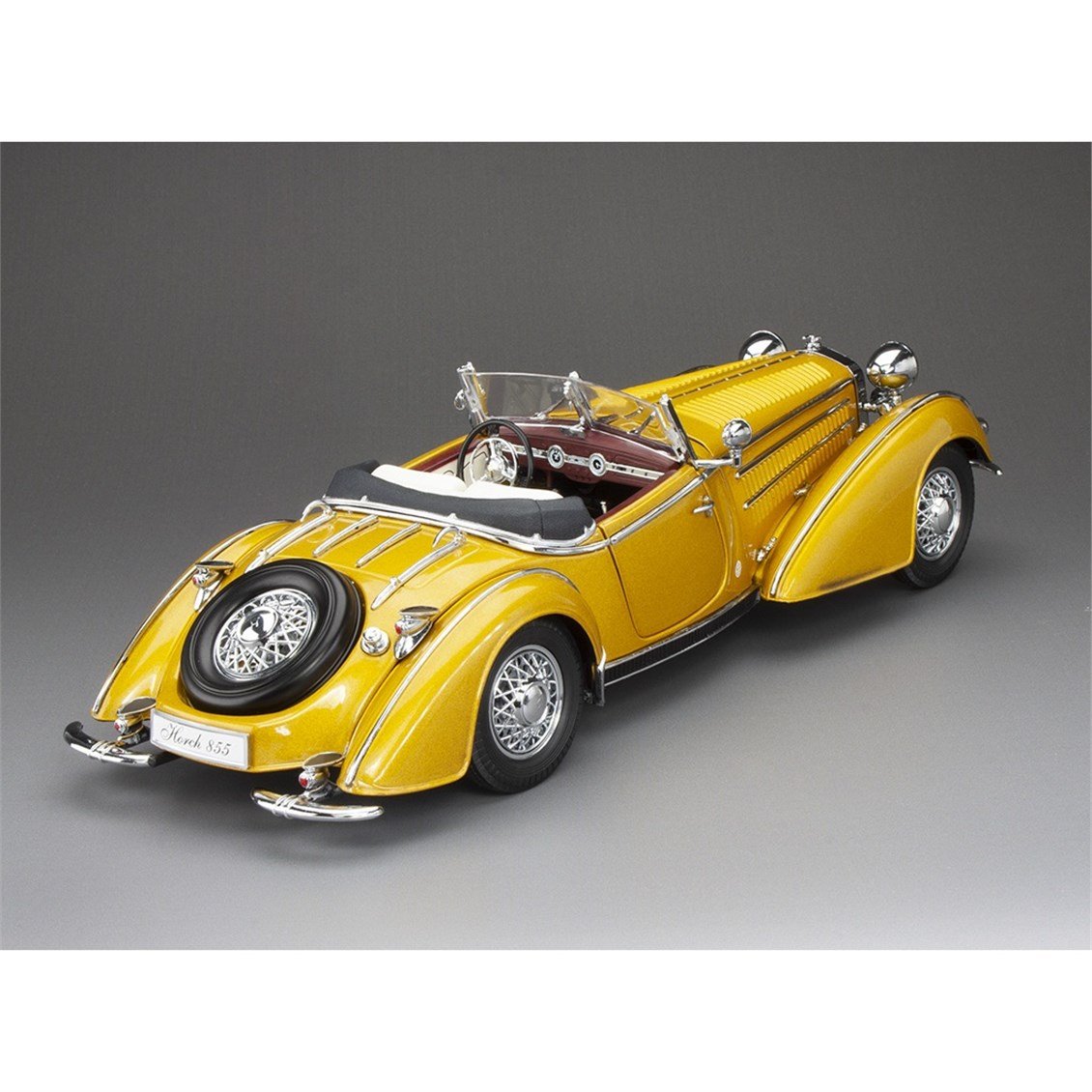 Sunstar 2411 1/18 Ölçek, 1939 Horch 855 Roadster, Altın, Sergilemeye Hazır Metal Araba Modeli