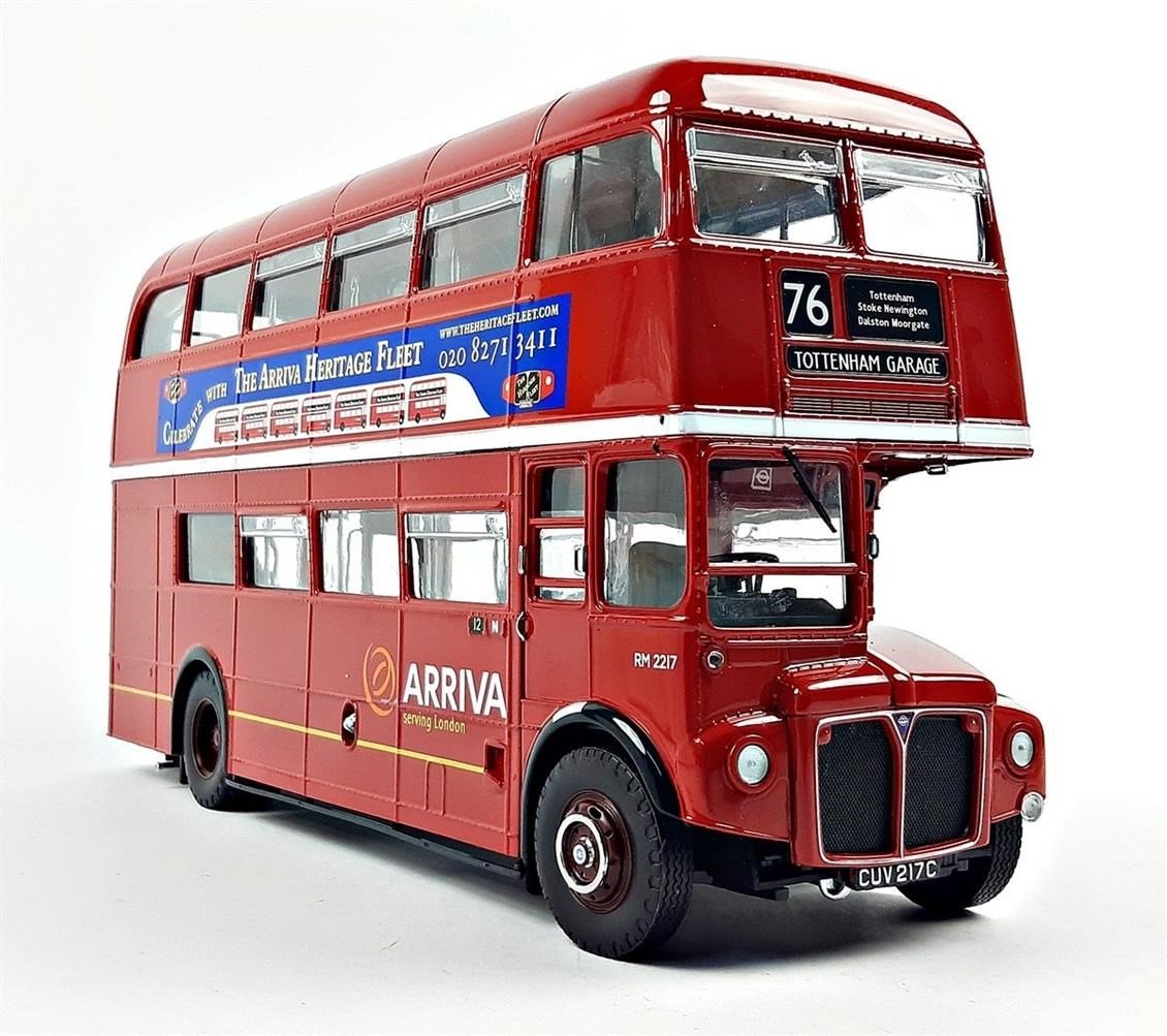 Sunstar 2941 1/24 Ölçek, 1986 Routemaster Arriva, Kırmızı, Sergilemeye Hazır Metal Otobüs Modeli