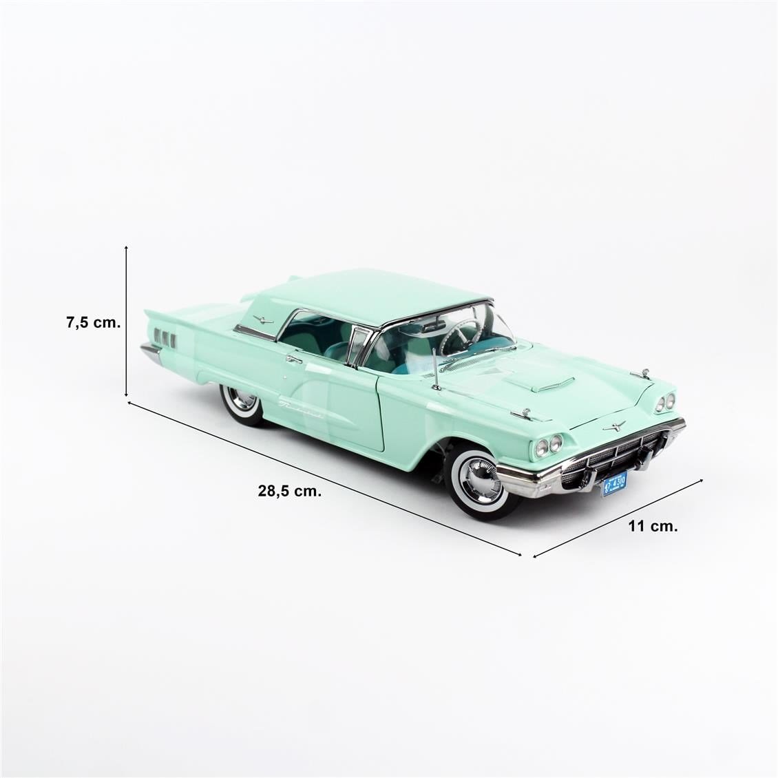 Sunstar 4310 1/18 Ölçek, 1960 Ford Thunderbird, Hard Top, Sergilemeye Hazır Metal Araba Modeli
