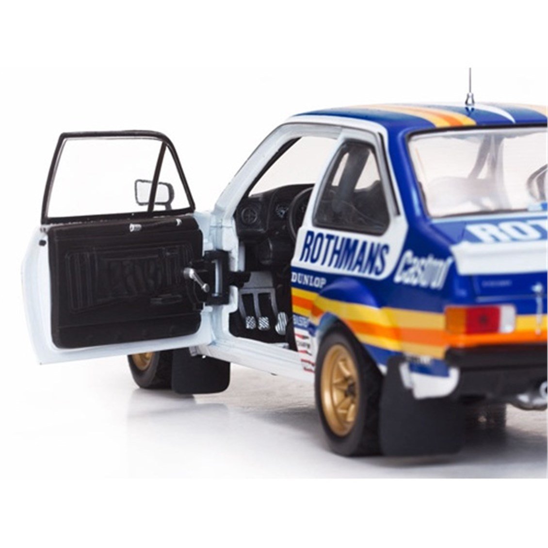 Sunstar 4497 1/18 Ölçek, Ford Escort RS1800  #19 T.Mäkinen/M.Holmes-RAC Rally 1980, Sergilemeye Hazır Metal Araba Modeli