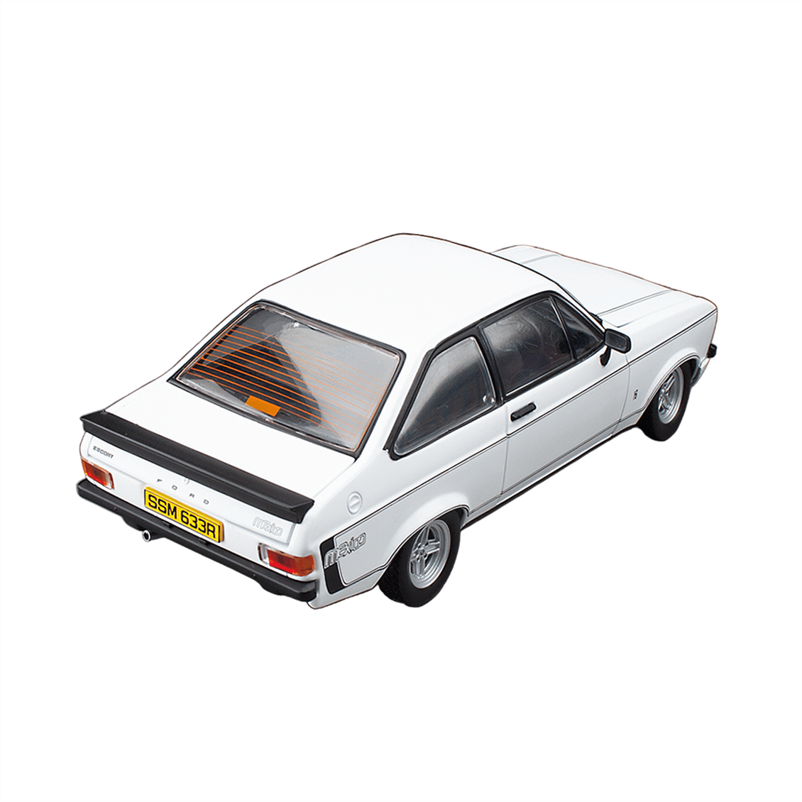 Sunstar 4633 1/18 Ölçek, 1976 Ford Escort MKII RS Mexico, Beyaz, Sergilemeye Hazır Metal Araba Modeli