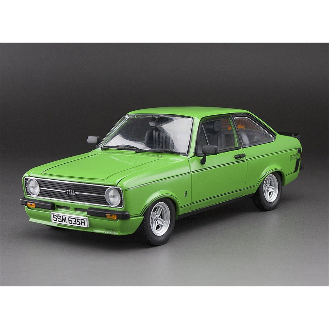 Sunstar 4635 1/18 Ölçek, 1976 Ford Escort MKII RS Mexico-Yeşil (RHD),, Sergilemeye Hazır Metal Araba Modeli