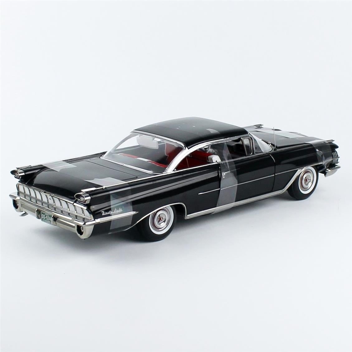 Sunstar 5246 1/18 Ölçek, 1959 Oldsmobile-98, Hard Top, Ebony Siyah, Sergilemeye Hazır Metal Araba Modeli