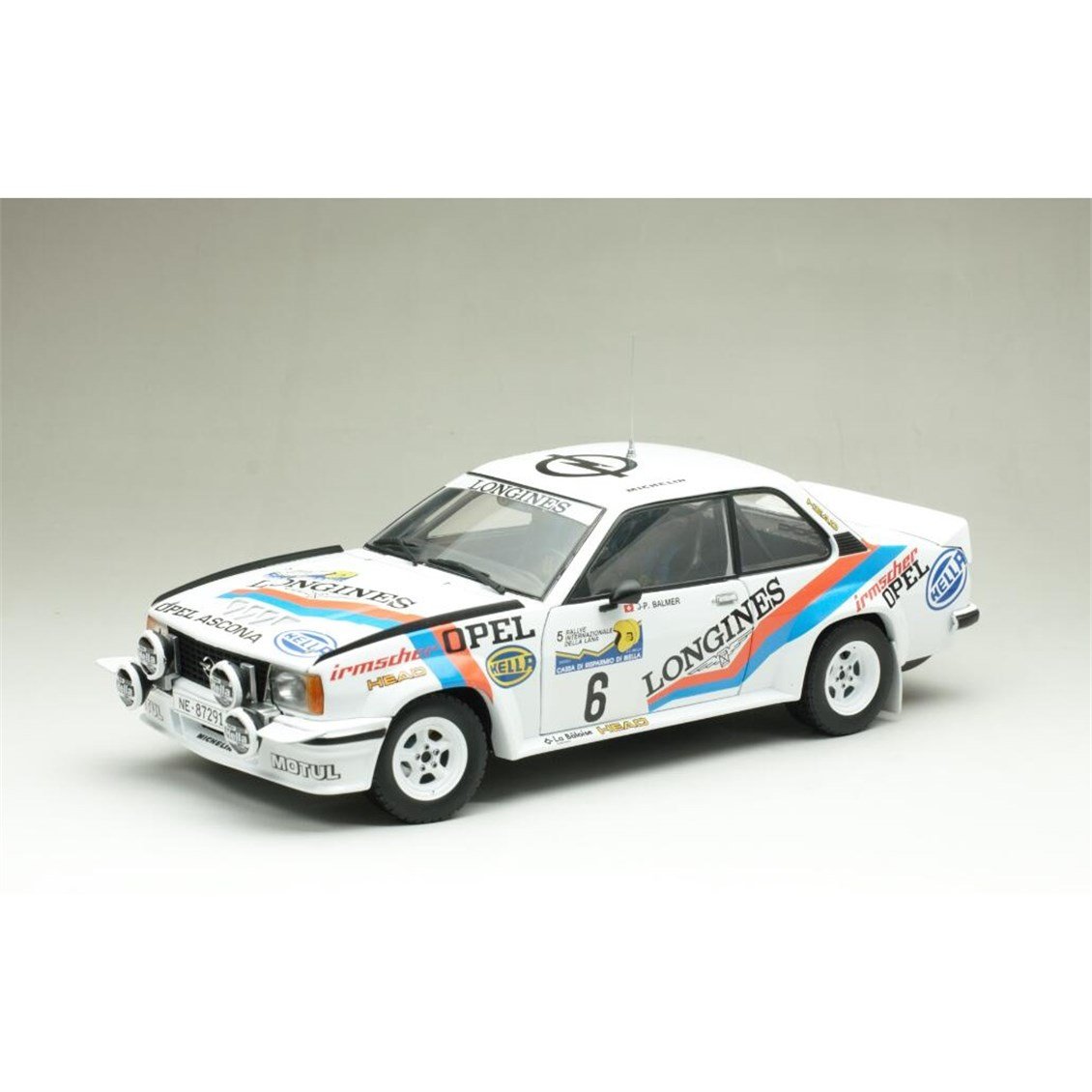 Sunstar 5377 1/18 Ölçek, Opel Ascona 400 #6 Balmer Jean - Pierre / Cavalli Fabio-Rally 1982, Sergilemeye Hazır Metal Araba Mode