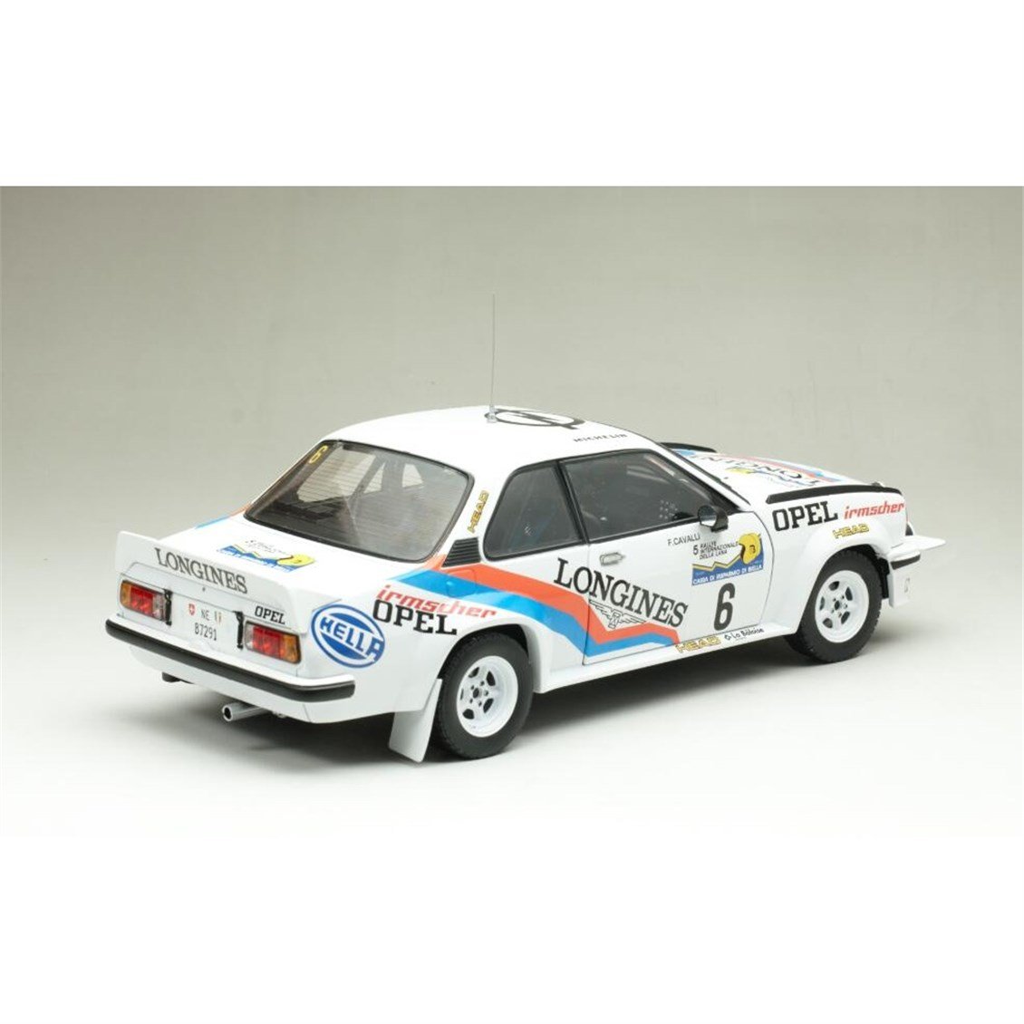 Sunstar 5377 1/18 Ölçek, Opel Ascona 400 #6 Balmer Jean - Pierre / Cavalli Fabio-Rally 1982, Sergilemeye Hazır Metal Araba Mode