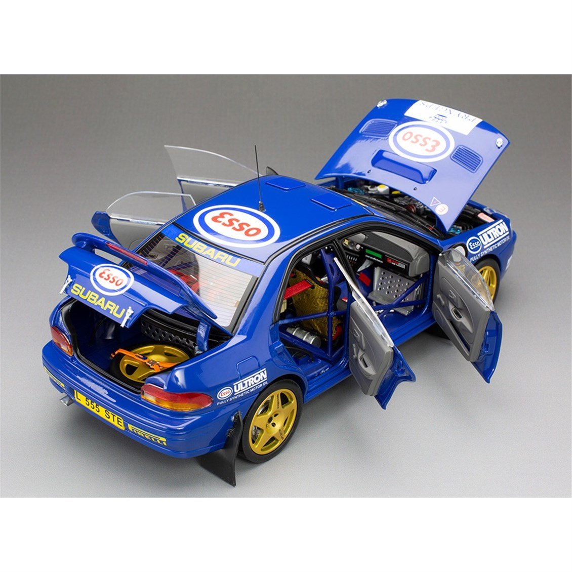 Sunstar 5600 1/18 Ölçek, Subaru Impreza 555 -#1 Colin McRae - Winner Memorial Bettega 1993, Sergilemeye Hazır Metal Araba Model