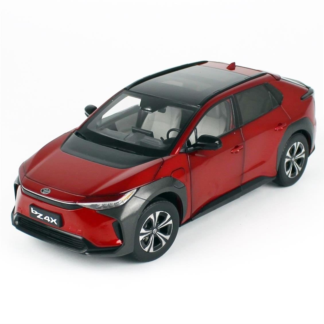 Sunstar 5650 1/18 Ölçek, 2022 Toyota BZ4X 2022, Supersonic Red, Sergilemeye Hazır Metal Araba Modeli