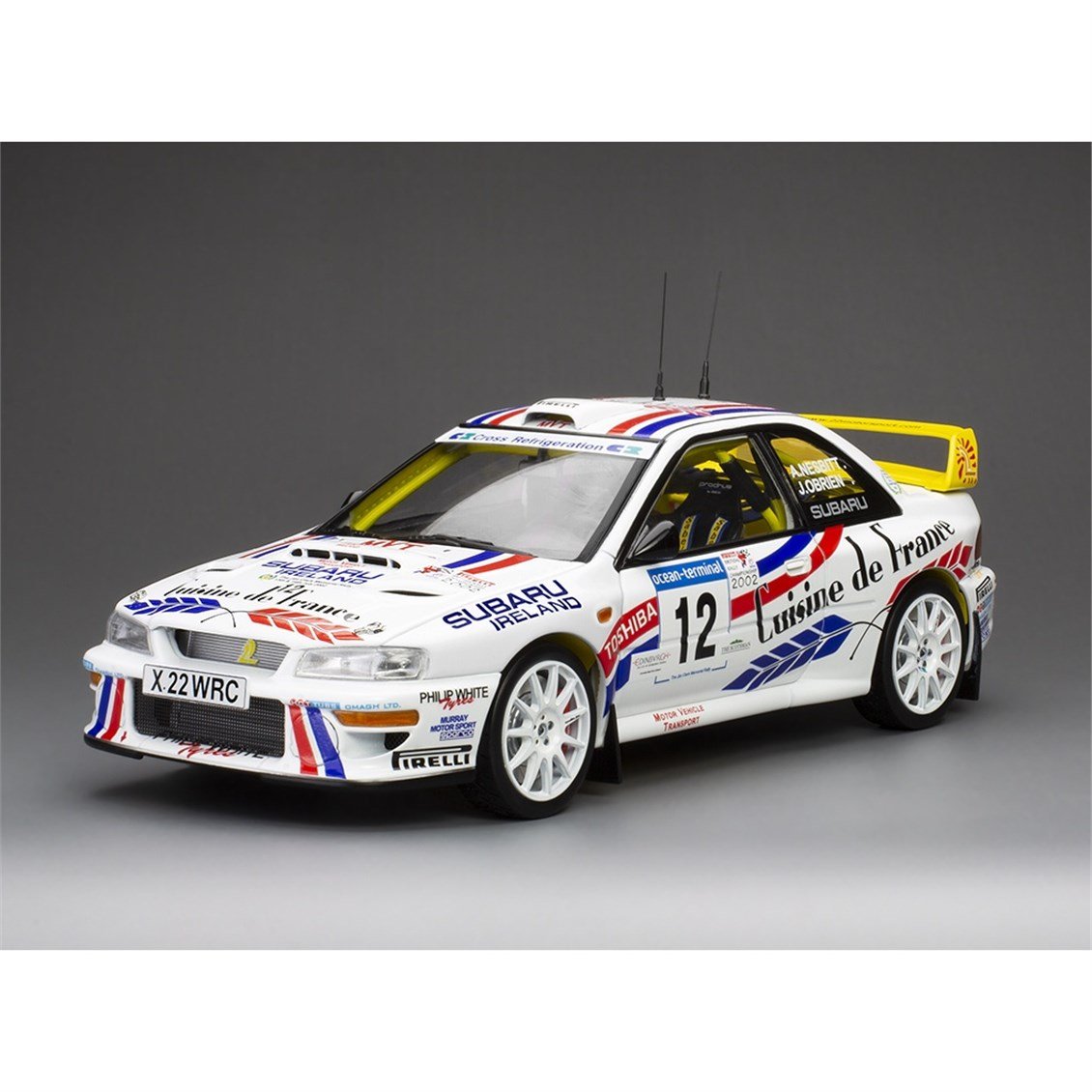 Sunstar 5752 1/18 Ölçek, Subaru Impreza S6 WRC '00 #12 A.Nesbitt / J.O'Brien - Winner Jim Clark Memorial Rally 2002, Sergilemey