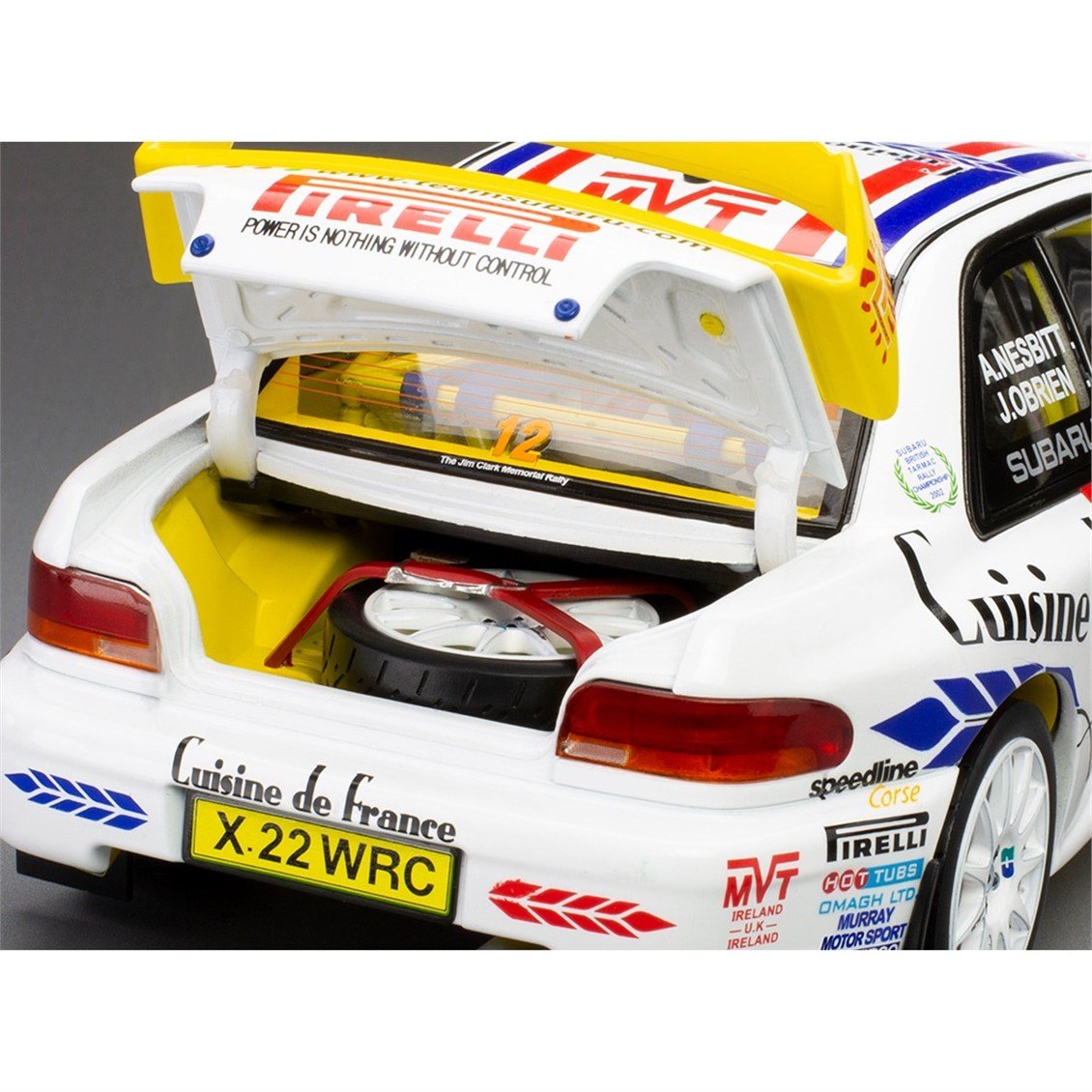Sunstar 5752 1/18 Ölçek, Subaru Impreza S6 WRC '00 #12 A.Nesbitt / J.O'Brien - Winner Jim Clark Memorial Rally 2002, Sergilemey